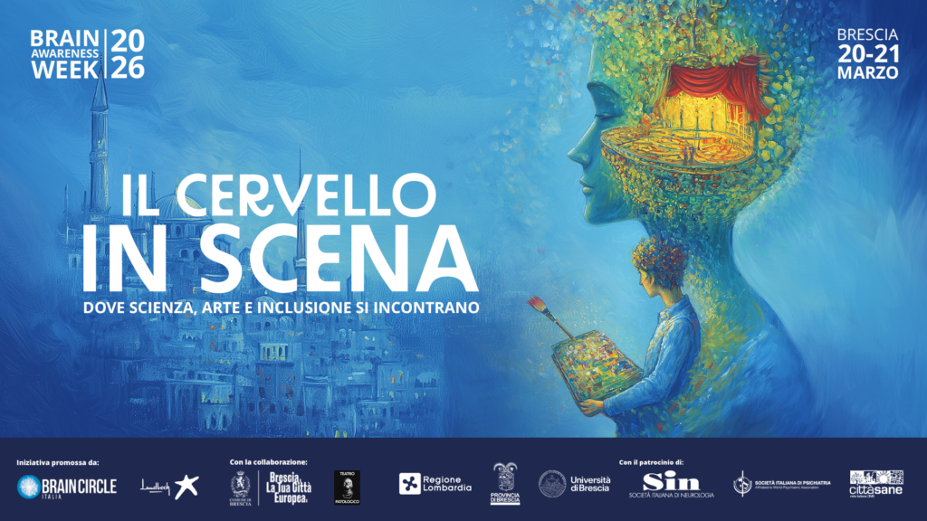 Identità visiva di Il Cervello in Scena, rassegna promossa da BrainCircle Italia e Lundbeck Italia a Brescia